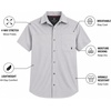 image:imageSpyder Mens Short Sleeve Button Down Shirts  Stretch Lightweight CollaredPewter