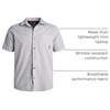 image:imageSpyder Mens Short Sleeve Button Down Shirts  Stretch Lightweight CollaredPewter