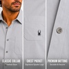 image:imageSpyder Mens Short Sleeve Button Down Shirts  Stretch Lightweight CollaredPewter