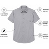 image:imageSpyder Mens Short Sleeve Button Down Shirts  Stretch Lightweight CollaredPewter Smoke