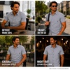 image:imageSpyder Mens Short Sleeve Button Down Shirts  Stretch Lightweight CollaredPewter Smoke
