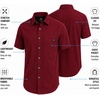 image:imageSpyder Mens Short Sleeve Button Down Shirts  Stretch Lightweight CollaredPomegranate