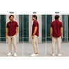 image:imageSpyder Mens Short Sleeve Button Down Shirts  Stretch Lightweight CollaredPomegranate
