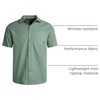 image:imageSpyder Mens Short Sleeve Button Down Shirts  Stretch Lightweight CollaredSpruce Green