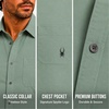 image:imageSpyder Mens Short Sleeve Button Down Shirts  Stretch Lightweight CollaredSpruce Green
