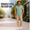 image:imageSpyder Mens Short Sleeve Button Down Shirts  Stretch Lightweight CollaredSpruce Green