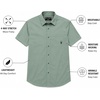 image:imageSpyder Mens Short Sleeve Button Down Shirts  Stretch Lightweight CollaredSpruce Green
