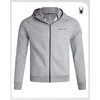 image:imageSpyder Mens Zip Up Hoodie  Brushed Fleece Sweatshirt with Pockets MenHeather Grey Coal