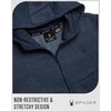 image:imageSpyder Mens Zip Up Hoodie  Brushed Fleece Sweatshirt with Pockets MenNavy Heather