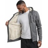 image:imageSpyder Mens Zip Up Hoodie Sherpa Fur Lined Sweatshirt  Sherpa Fleece SoftBlack Ink