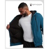 image:imageSpyder Mens Zip Up Hoodie Sherpa Fur Lined Sweatshirt  Sherpa Fleece SoftPetrol Blue