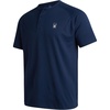 image:imageSpyder Mens Henley Shirt  Easy Care Short Sleeve Lightweight Grid KnitNavy
