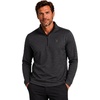 image:imageSpyder Mens Quarter Zip Pullover  Easy Care Long Sleeve LightweightHeather Black