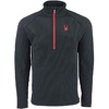 image:imageSpyder Mens Standard Outbound Half Zip MidWeight Mock Neck SweaterBlackRed