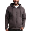 image:imageSpyder Mens Zip Up Hoodie Sherpa Fur Lined Sweatshirt  Sherpa Fleece SoftGrey