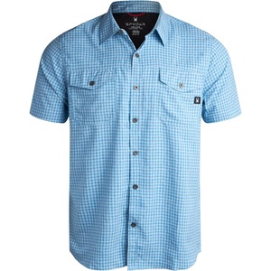 image:imageSpyder Mens Button Down Shirt  Lightweight Plaid Wrinkle Free Short SleeveCobalt