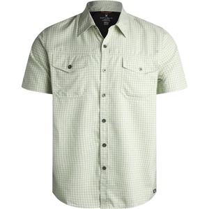 image:imageSpyder Mens Button Down Shirt  Lightweight Plaid Wrinkle Free Short SleeveSage Green