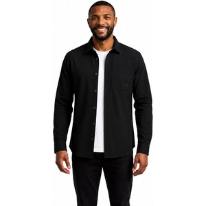 image:imageSpyder Mens Button Down Shirt Jacket  Long Sleeve Collared Mens ShacketBlack Raven