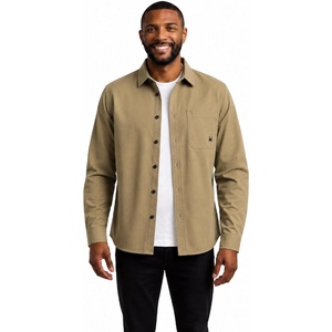 image:imageSpyder Mens Button Down Shirt Jacket  Long Sleeve Collared Mens ShacketKhaki