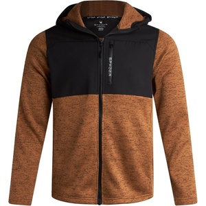 image:imageSpyder Mens Fleece Jacket  Hooded Lightweight Full Zip Hiking Soft CozyWheat Brown