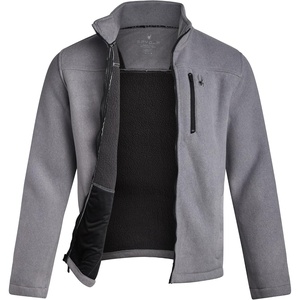 image:imageSpyder Mens Fleece Jacket  Sherpa Fleece Lightweight Full Zip with PocketsSmoke Grey