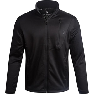 image:imageSpyder Mens Fleece Jacket  UPF 30 2Way Stretch Polar Fleece LightweightBlack Raven