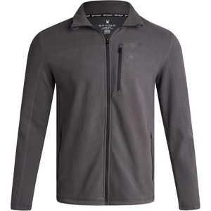 image:imageSpyder Mens Fleece Jacket  UPF 30 2Way Stretch Polar Fleece LightweightHeather Grey