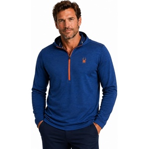 image:imageSpyder Mens Quarter Zip Pullover Sweatshirt  Dry Fit Quarter Zip HoodieBlue