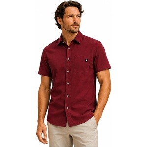image:imageSpyder Mens Short Sleeve Button Down Shirts  Stretch Lightweight CollaredPomegranate