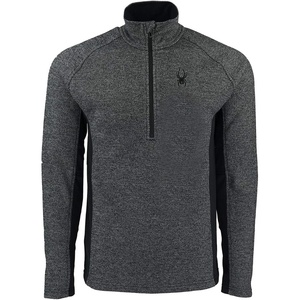 image:imageSpyder Mens Standard Outbound Half Zip MidWeight Mock Neck SweaterBlackLimestone