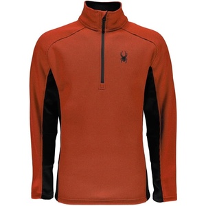 image:imageSpyder Mens Standard Outbound Half Zip MidWeight Mock Neck SweaterBurstBlack