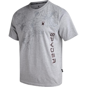 image:imageSpyder Mens T Shirt  Cotton Blend Short Sleeve Jersey Crewneck ShirtHeather Grey Web