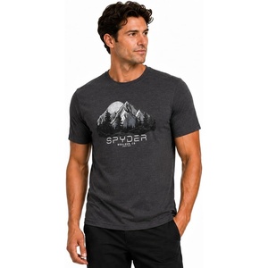 image:imageSpyder Mens TShirts  Cotton Blend Short Sleeve Crewneck Graphic TeesSteel Grey