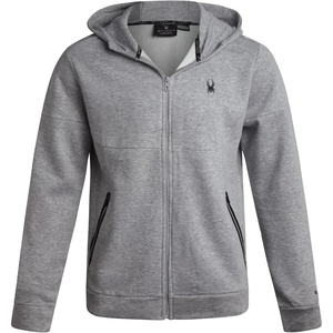 image:imageSpyder Mens Zip Up Hoodie  Brushed Fleece Sweatshirt with Pockets MenHeather Grey Light