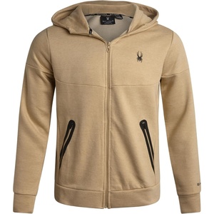 image:imageSpyder Mens Zip Up Hoodie  Brushed Fleece Sweatshirt with Pockets MenSand Beige