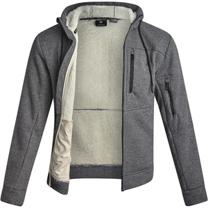 image:imageSpyder Mens Zip Up Hoodie Sherpa Fur Lined Sweatshirt  Sherpa Fleece SoftBlack Ink
