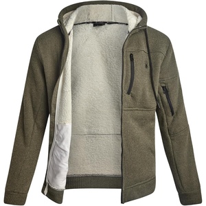 image:imageSpyder Mens Zip Up Hoodie Sherpa Fur Lined Sweatshirt  Sherpa Fleece SoftOlive Moss