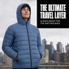 image:imageSpyder Puffer Jacket Men  Packable Lightweight Quilted Hooded Winter CoatBlue Slate