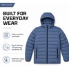 image:imageSpyder Puffer Jacket Men  Packable Lightweight Quilted Hooded Winter CoatBlue Slate