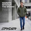 image:imageSpyder Puffer Jacket Men  Packable Lightweight Quilted Hooded Winter CoatOlive