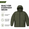 image:imageSpyder Puffer Jacket Men  Packable Lightweight Quilted Hooded Winter CoatOlive
