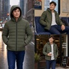 image:imageSpyder Puffer Jacket Men  Packable Lightweight Quilted Hooded Winter CoatOlive