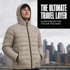 image:imageSpyder Puffer Jacket Men  Packable Lightweight Quilted Hooded Winter CoatTimber