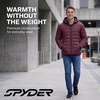 image:imageSpyder Puffer Jacket Men  Packable Lightweight Quilted Hooded Winter CoatWine