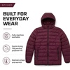 image:imageSpyder Puffer Jacket Men  Packable Lightweight Quilted Hooded Winter CoatWine