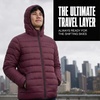 image:imageSpyder Puffer Jacket Men  Packable Lightweight Quilted Hooded Winter CoatWine