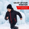 image:imageSpyder Reversible Boys Puffer Jacket  Faux Fur Sherpa Hooded Winter CoatBlack