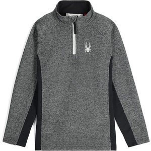 image:imageSpyder Boys Outbound Half Zip Fleece JacketLimestoneBlack Melange