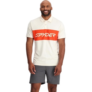 image:imageSpyder Mens Olson Short Sleeve Golf Polo ShirtGreige