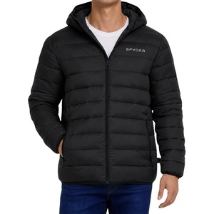 image:imageSpyder Puffer Jacket Men  Packable Lightweight Quilted Hooded Winter CoatBlack